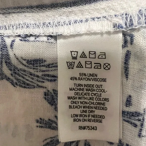 Calypso St. Barth Navy and White Floral dress - Picture 6 of 6